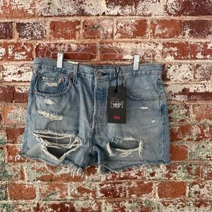 Levi's 501 Distressed Denim Shorts